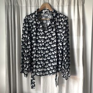 Emerson Fry silk button down shirt.